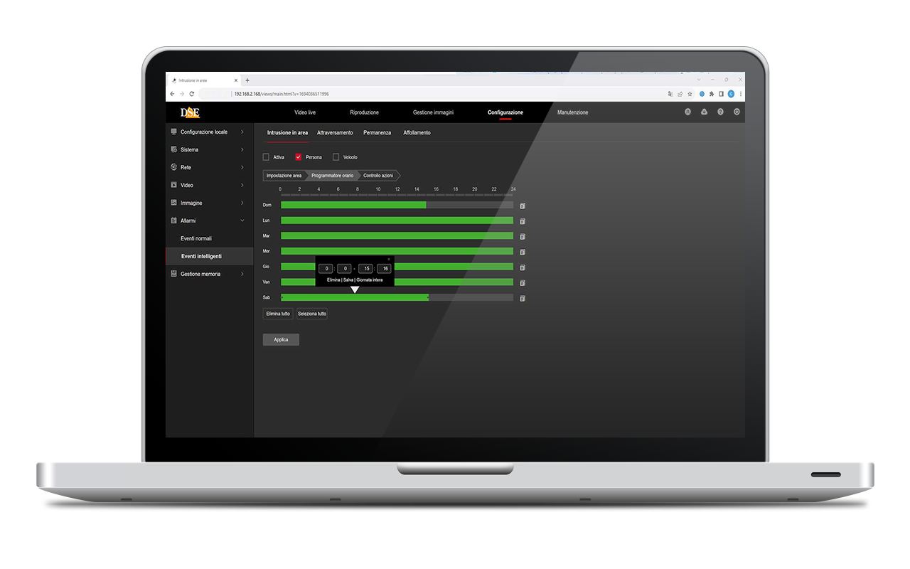 Controllo telecamere IP da browser